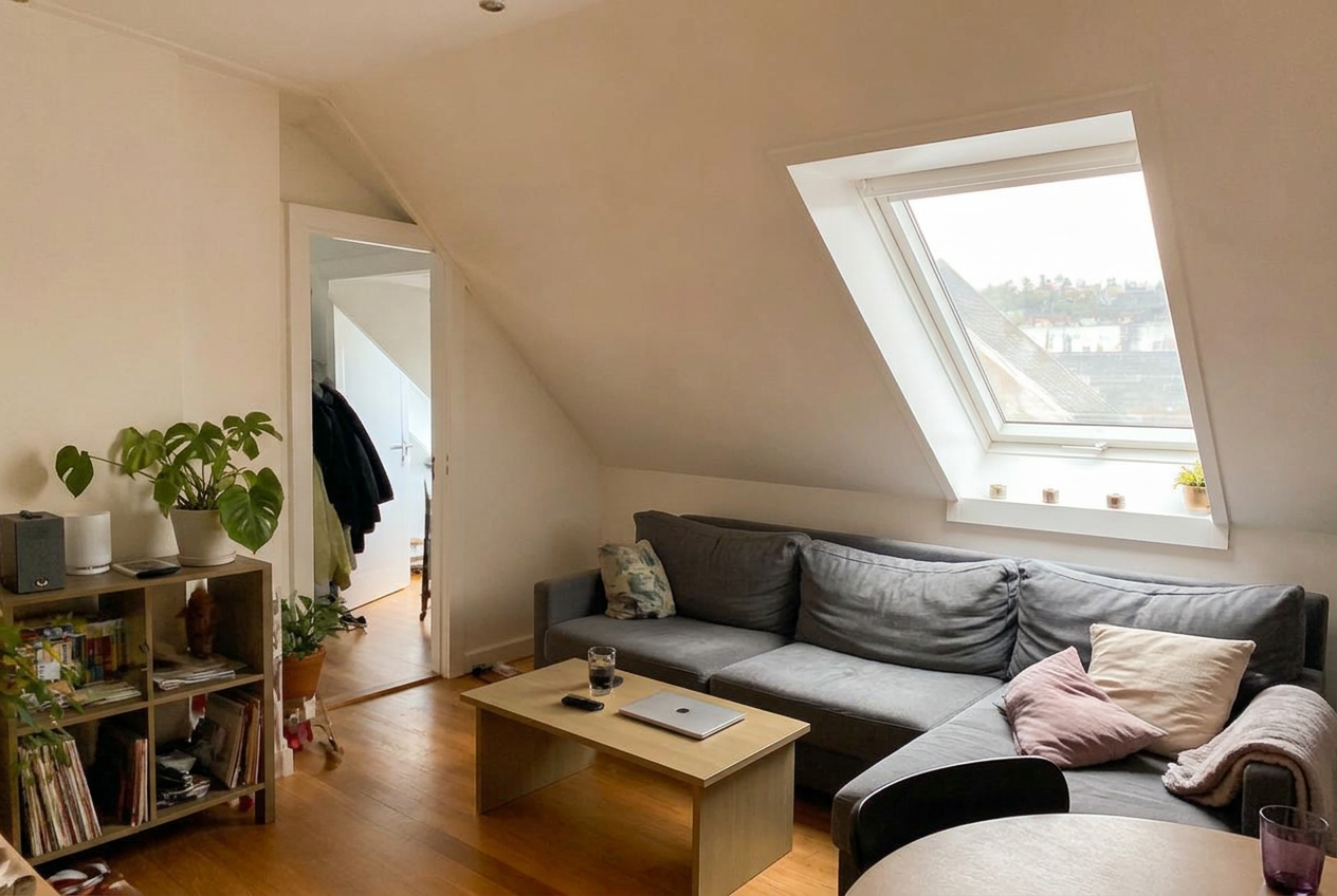 Illustrasjonsfoto av loftsleilighet på Skillebekk